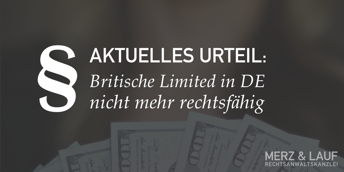 Britische Limited nicht mehr rechtsfähig